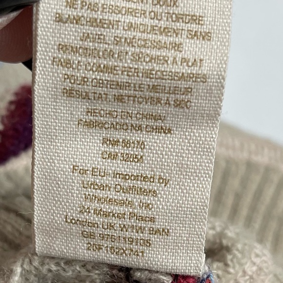 Free People Beach Roadtrip Striped Hi-Low Sweater Tan Size Small - Picture 8 of 8